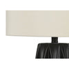 Monarch Specialties I 9620 - Lighting, 25"H, Table Lamp, Black Ceramic, Ivory / Cream Shade, Contemporary - - Mounts For Less