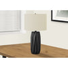 Monarch Specialties I 9620 - Lighting, 25"H, Table Lamp, Black Ceramic, Ivory / Cream Shade, Contemporary - - Mounts For Less