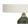 Monarch Specialties I 9624 - Lighting, 26"H, Table Lamp, Green Ceramic, Ivory / Cream Shade, Contemporary - - Mounts For Less