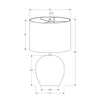 Monarch Specialties I 9626 - Lighting, 20"H, Table Lamp, Grey Concrete, Ivory / Cream Shade, Contemporary - - Mounts For Less