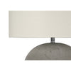 Monarch Specialties I 9626 - Lighting, 20"H, Table Lamp, Grey Concrete, Ivory / Cream Shade, Contemporary - - Mounts For Less