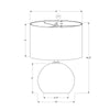 Monarch Specialties I 9630 - Lighting, 18"H, Table Lamp, Ivory / Cream Shade, Cream Ceramic, Contemporary - - Mounts For Less