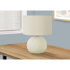 Monarch Specialties I 9630 - Lighting, 18"H, Table Lamp, Ivory / Cream Shade, Cream Ceramic, Contemporary - - Mounts For Less