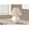 Monarch Specialties I 9631 - Lighting, 16"H, Table Lamp, Cream Shade, Cream Ceramic, Contemporary - - Mounts For Less