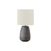 Monarch Specialties I 9633 - Lighting, 19"H, Table Lamp, Grey Ceramic, Ivory / Cream Shade, Contemporary - - Mounts For Less