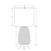 Monarch Specialties I 9633 - Lighting, 19"H, Table Lamp, Grey Ceramic, Ivory / Cream Shade, Contemporary - - Mounts For Less