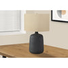 Monarch Specialties I 9635 - Lighting, 24"H, Table Lamp, Black Ceramic, Beige Shade, Contemporary - - Mounts For Less