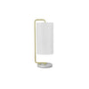 Monarch Specialties I 9636 - Lighting, 20"H, Table Lamp, White Marble, Ivory / Cream Shade, Contemporary - - Mounts For Less