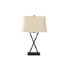 Monarch Specialties I 9638 - Lighting, 25"H, Table Lamp, Usb Port Included, Black Metal, Beige Shade, Transitional - - Mounts For Less