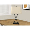 Monarch Specialties I 9638 - Lighting, 25"H, Table Lamp, Usb Port Included, Black Metal, Beige Shade, Transitional - - Mounts For Less