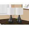 Monarch Specialties I 9639 - Lighting, Set Of 2, 18"H, Table Lamp, Black Metal, Ivory / Cream Shade, Contemporary - - Mounts For Less
