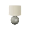 Monarch Specialties I 9653 - Lighting, 19"H, Table Lamp, Grey Resin, Ivory / Cream Shade, Modern - - Mounts For Less