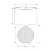 Monarch Specialties I 9653 - Lighting, 19"H, Table Lamp, Grey Resin, Ivory / Cream Shade, Modern - - Mounts For Less