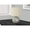 Monarch Specialties I 9653 - Lighting, 19"H, Table Lamp, Grey Resin, Ivory / Cream Shade, Modern - - Mounts For Less