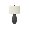 Monarch Specialties I 9655 - Lighting, 24"H, Table Lamp, Black Resin, Ivory / Cream Shade, Contemporary - - Mounts For Less