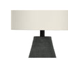 Monarch Specialties I 9655 - Lighting, 24"H, Table Lamp, Black Resin, Ivory / Cream Shade, Contemporary - - Mounts For Less