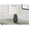 Monarch Specialties I 9655 - Lighting, 24"H, Table Lamp, Black Resin, Ivory / Cream Shade, Contemporary - - Mounts For Less