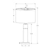 Monarch Specialties I 9657 - Lighting, 28"H, Table Lamp, Nickel Metal, Ivory / Cream Shade, Contemporary - - Mounts For Less