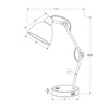 Monarch Specialties I 9659 - Lighting, 17"H, Table Lamp, Usb Port Included, Nickel Metal, Nickel Shade, Modern - - Mounts For Less