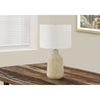 Monarch Specialties I 9702 - Lighting, 24"H, Table Lamp, Beige Concrete, Ivory / Cream Shade, Contemporary - - Mounts For Less