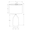 Monarch Specialties I 9703 - Lighting, 24"H, Table Lamp, Grey Concrete, Beige Shade, Contemporary - - Mounts For Less