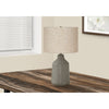 Monarch Specialties I 9703 - Lighting, 24"H, Table Lamp, Grey Concrete, Beige Shade, Contemporary - - Mounts For Less