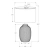 Monarch Specialties I 9704 - Lighting, 26"H, Table Lamp, Cream Ceramic, Ivory / Cream Shade, Contemporary - - Mounts For Less