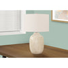 Monarch Specialties I 9704 - Lighting, 26"H, Table Lamp, Cream Ceramic, Ivory / Cream Shade, Contemporary - - Mounts For Less