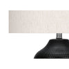 Monarch Specialties I 9705 - Lighting, 26"H, Table Lamp, Black Ceramic, Ivory / Cream Shade, Contemporary, Modern - - Mounts For Less