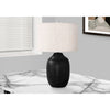 Monarch Specialties I 9705 - Lighting, 26"H, Table Lamp, Black Ceramic, Ivory / Cream Shade, Contemporary, Modern - - Mounts For Less
