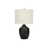 Monarch Specialties I 9708 - Lighting, 22"H, Table Lamp, Black Ceramic, Ivory / Cream Shade, Transitional - - Mounts For Less
