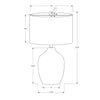 Monarch Specialties I 9708 - Lighting, 22"H, Table Lamp, Black Ceramic, Ivory / Cream Shade, Transitional - - Mounts For Less