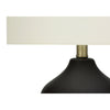 Monarch Specialties I 9708 - Lighting, 22"H, Table Lamp, Black Ceramic, Ivory / Cream Shade, Transitional - - Mounts For Less