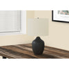 Monarch Specialties I 9708 - Lighting, 22"H, Table Lamp, Black Ceramic, Ivory / Cream Shade, Transitional - - Mounts For Less