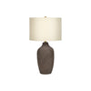 Monarch Specialties I 9709 - Lighting, 27"H, Table Lamp, Grey Ceramic, Beige Shade, Contemporary - - Mounts For Less