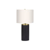 Monarch Specialties I 9710 - Lighting, 24"H, Table Lamp, Black Concrete, Ivory / Cream Shade, Modern - - Mounts For Less