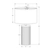 Monarch Specialties I 9710 - Lighting, 24"H, Table Lamp, Black Concrete, Ivory / Cream Shade, Modern - - Mounts For Less