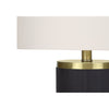 Monarch Specialties I 9710 - Lighting, 24"H, Table Lamp, Black Concrete, Ivory / Cream Shade, Modern - - Mounts For Less