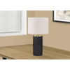 Monarch Specialties I 9710 - Lighting, 24"H, Table Lamp, Black Concrete, Ivory / Cream Shade, Modern - - Mounts For Less