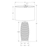 Monarch Specialties I 9711 - Lighting, 25"H, Table Lamp, Grey Ceramic, Grey Shade, Modern - - Mounts For Less