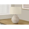 Monarch Specialties I 9714 - Lighting, 25"H, Table Lamp, Cream Concrete, Beige Shade, Contemporary - - Mounts For Less