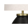 Monarch Specialties I 9715 - Lighting, 25"H, Table Lamp, Black Concrete, Ivory / Cream Shade, Contemporary, Modern - - Mounts For Less