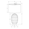 Monarch Specialties I 9720 - Lighting, 24"H, Table Lamp, Cream Resin, Ivory / Cream Shade, Transitiona - - Mounts For Less