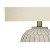 Monarch Specialties I 9720 - Lighting, 24"H, Table Lamp, Cream Resin, Ivory / Cream Shade, Transitiona - - Mounts For Less