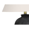 Monarch Specialties I 9721 - Lighting, 24"H, Table Lamp, Black Ceramic, Ivory / Cream Shade, Modern - - Mounts For Less