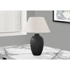 Monarch Specialties I 9721 - Lighting, 24"H, Table Lamp, Black Ceramic, Ivory / Cream Shade, Modern - - Mounts For Less