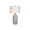 Monarch Specialties I 9723 - Lighting, 27"H, Table Lamp, Grey Resin, Ivory / Cream Shade, Modern - - Mounts For Less