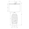 Monarch Specialties I 9723 - Lighting, 27"H, Table Lamp, Grey Resin, Ivory / Cream Shade, Modern - - Mounts For Less