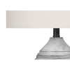 Monarch Specialties I 9723 - Lighting, 27"H, Table Lamp, Grey Resin, Ivory / Cream Shade, Modern - - Mounts For Less