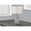 Monarch Specialties I 9723 - Lighting, 27"H, Table Lamp, Grey Resin, Ivory / Cream Shade, Modern - - Mounts For Less